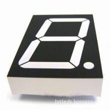 Single-digit 7-segment LED Display, 1.80-inch Red Color, Common Cathode, White Segment, Black Face